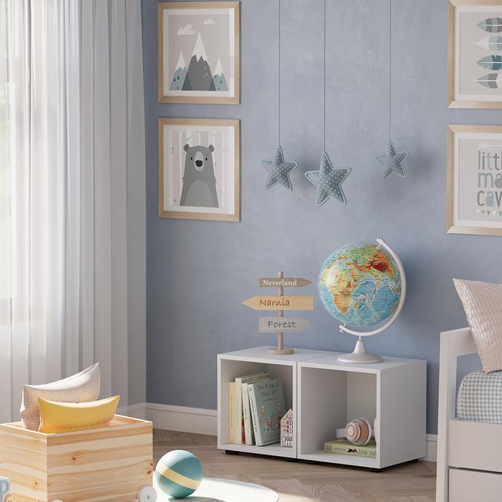 Produktbild Vicco Kinderregal Estell, Weiss, 36.4 x 38.2 cm 2-er Set