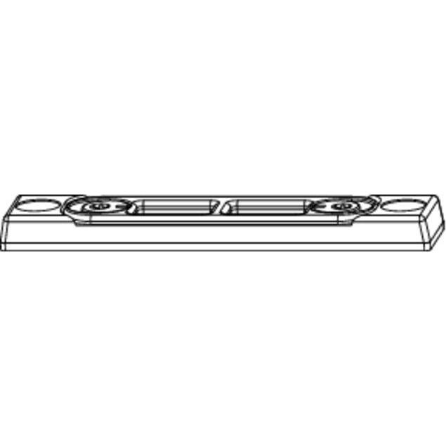 Maco, Türbeschlag + Scharnier, Riegelschliessteil Falzluft 12 mm glatt, Eurofalz 17 mm, 9V (26731)