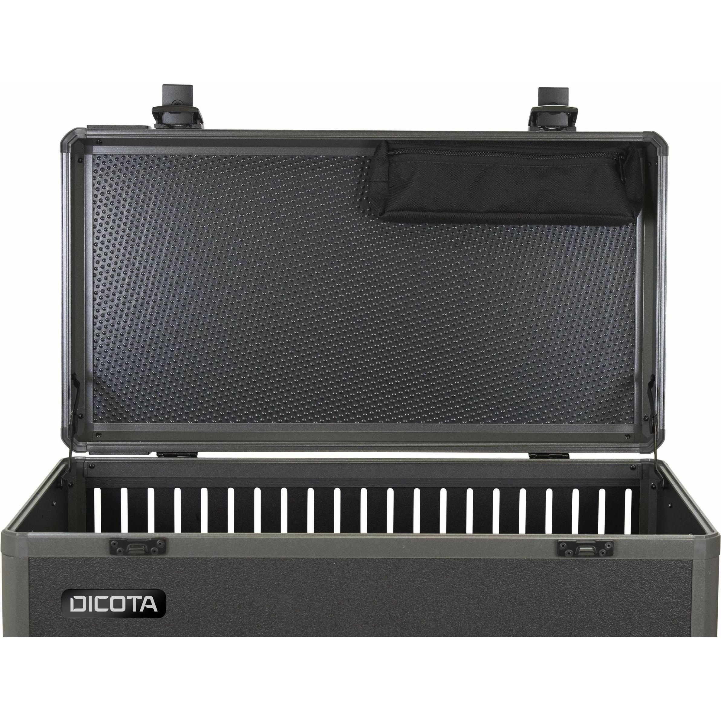 Thumbnail - Dicota Charging Trolley 20 Tablets/Ultrabooks EU version, Notebookwagen, Schwarz