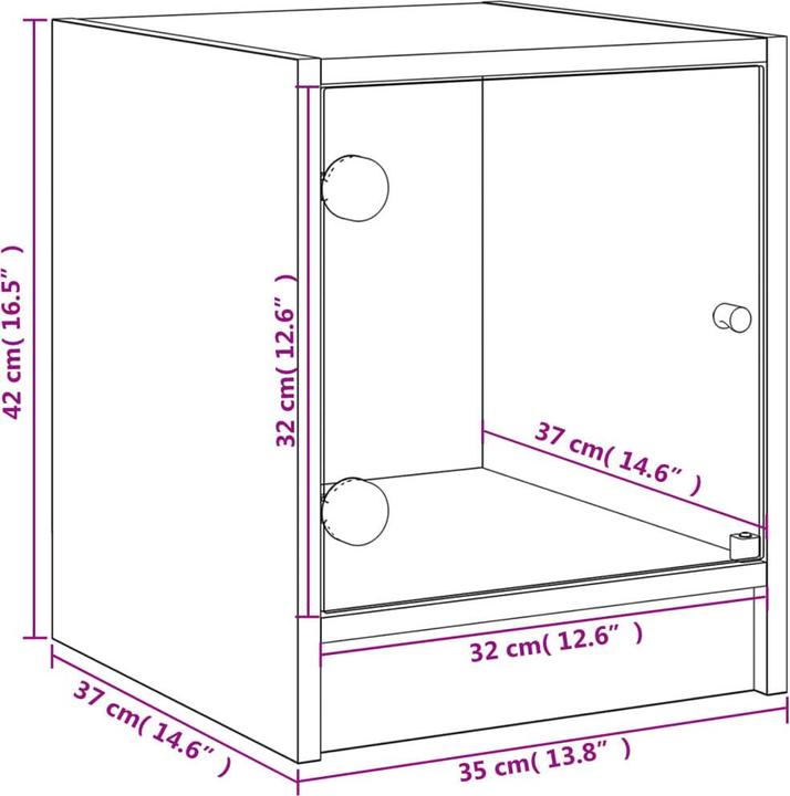 Produktbild vidaXL Nachttisch (35 x 37 x 42 cm)