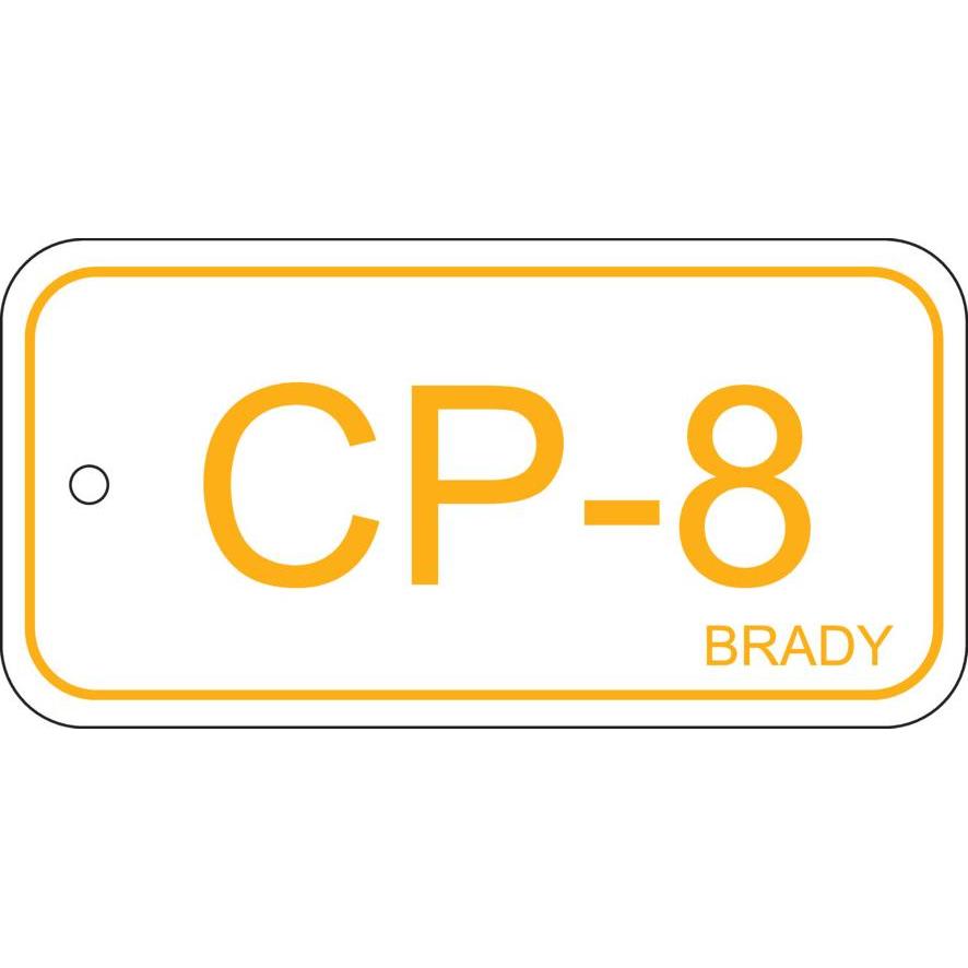 Brady B-7527, Polypropylen Schild, Energy Source Tag - Control Panel, 75 x 38mm, Gelb auf Weiss, Be (ENERGY TAG-CP-8-75X38MM-PP/25)