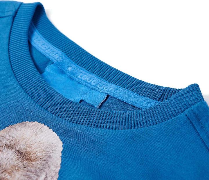 Produktbild vidaXL Kinder-Langarmshirt Petrolblau 116,Material: 100