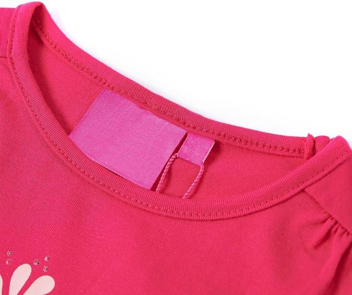 Produktbild VidaXL Kinder-Langarmshirt Knallrosa 128,Material: 95 % Baumwolle (128)