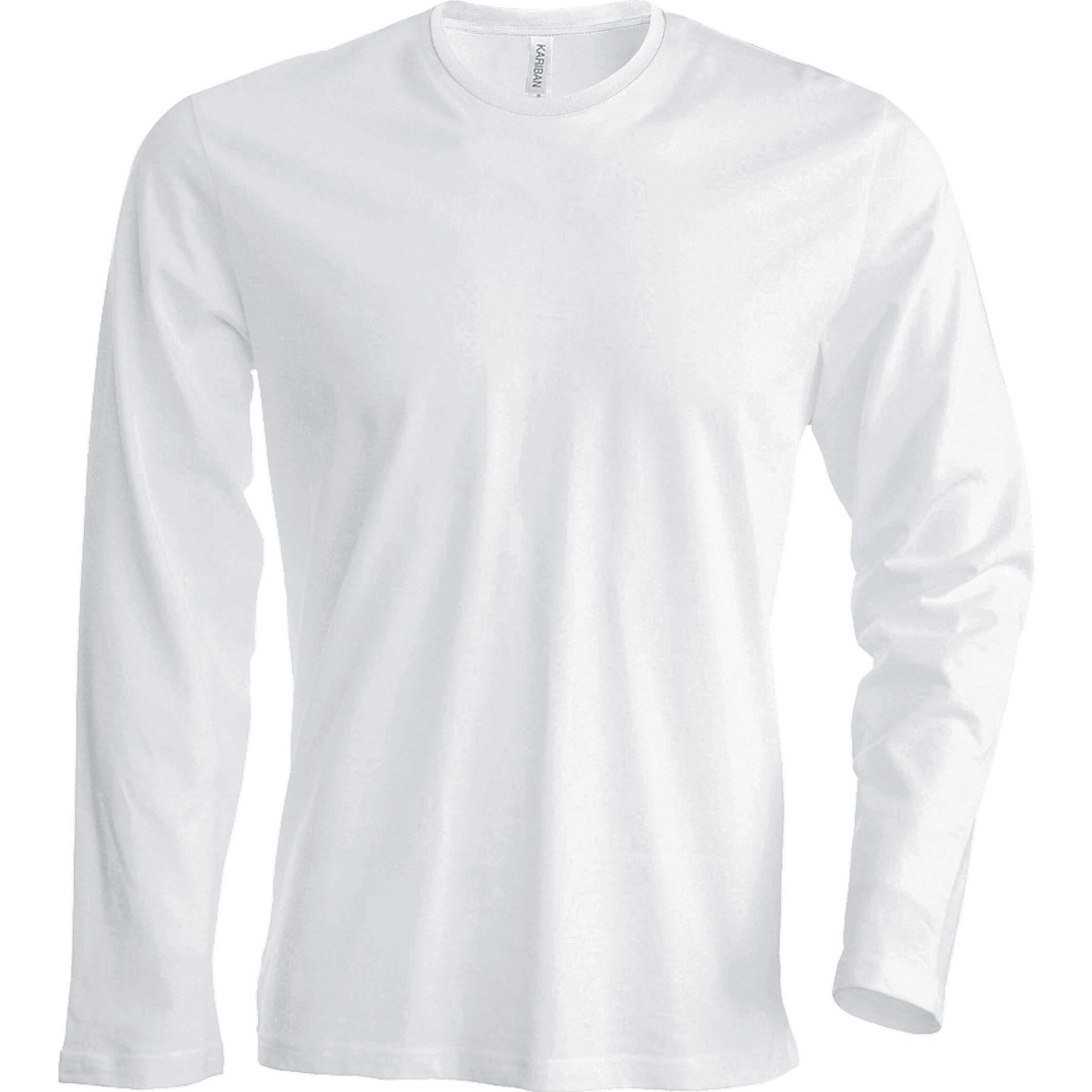 Kariban, Herren, Shirt, Col Rond, Weiss, (XL)