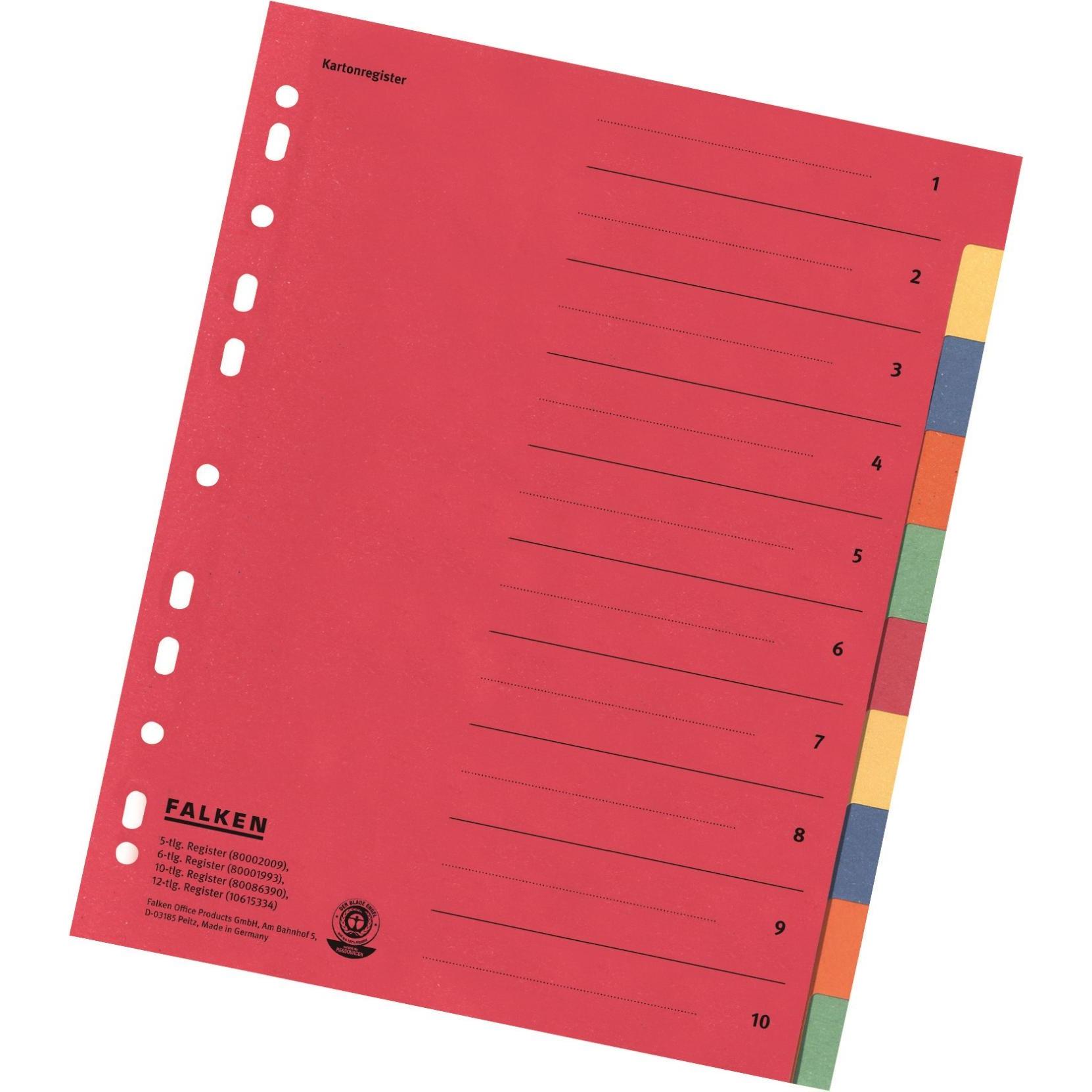 Thumbnail - Falken, Ordner Zubehör, Register Karton