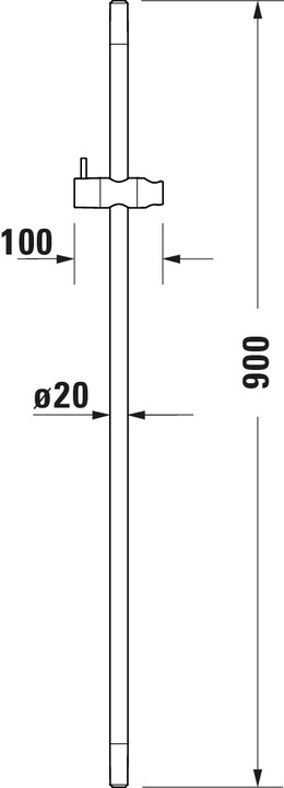 Valeurs nutritives et ingrédients Duravit Barre de douche 900mm chromée