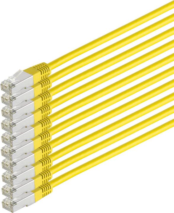 Produktbild Shiverpeaks S/CONN maximum connectivity Netzwerkkabel-Patchkabel, cat 6, S/FTP, PIMF, Halogenfrei, VE10, gelb, 1 (CAT6, 1 m)