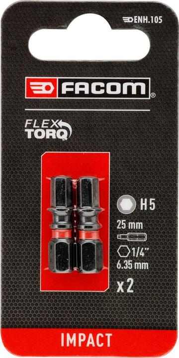 Actual product image Facom Hexagon socket screwdriver bit (25 mm)