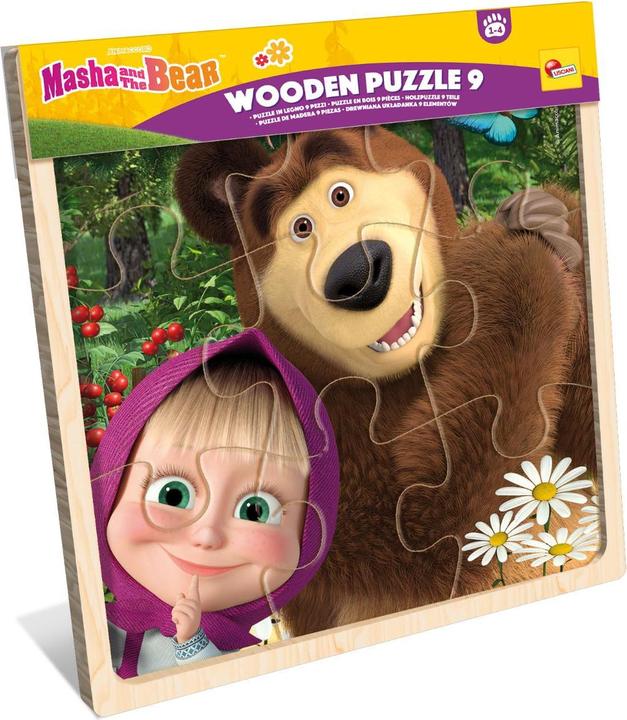 Lisciani Masha Wooden Puzzle 9 In Display 6 (9 pieces)