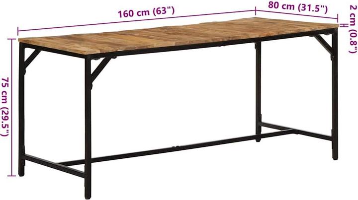 Actual product image vidaXL Esstisch (160 x 80 x 75 cm)