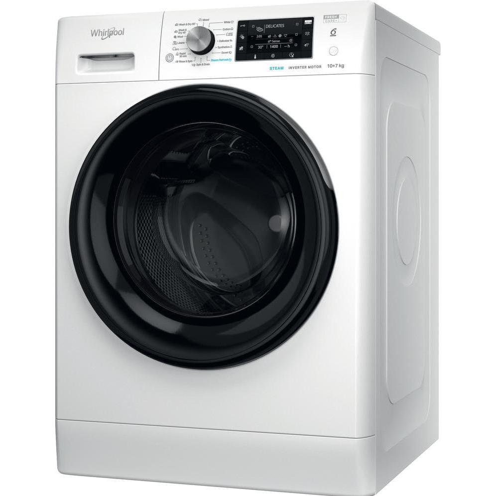 Whirlpool FFWDD1076258B, Waschtrockner, Weiss