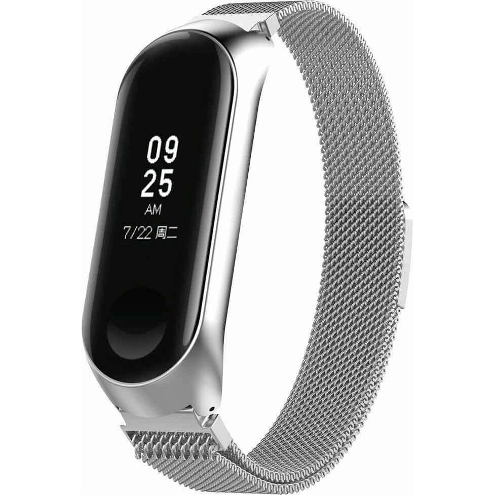 Strap-it Armband (Mi Band 3), Uhrenarmband, Silber