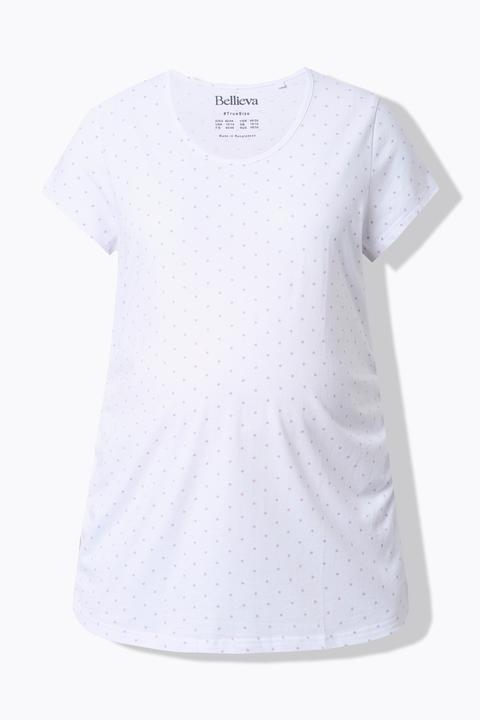 Image du produit Ulla Popken T-shirts Bellieva en lot de 2, à col rond et manches courtes Fronces latérales, coton bio. GOTS (58)