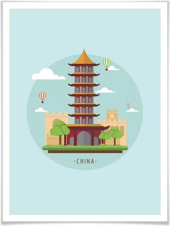 Produktbild Trenddeko Visit China (24 x 30 cm)