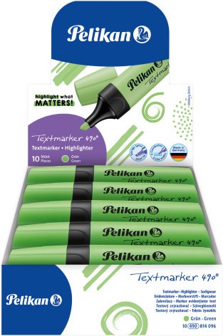 Pelikan Textmarker 490 1-5mm grün (AAU761, 5 mm, 10 x)