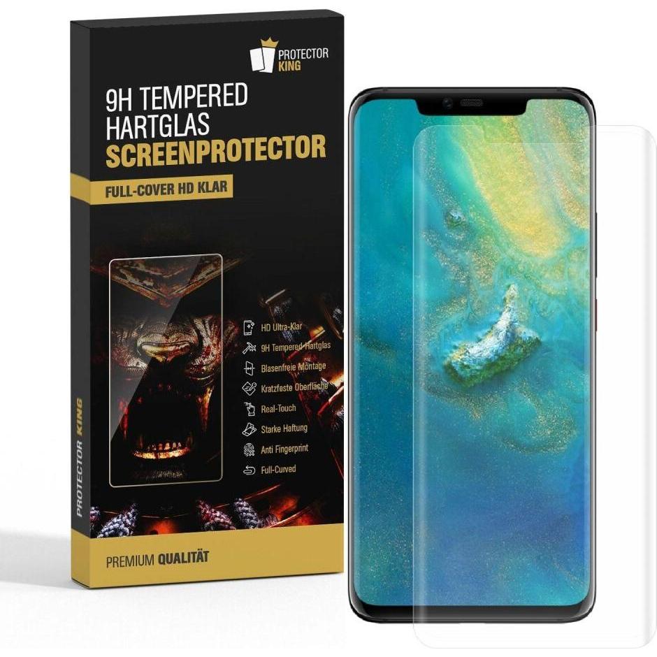 Thumbnail - Protectorking 2x echtes Tempered 9H Panzerhartglas 3D KLAR (2 Stück, Huawei Mate 20 Pro), Smartphone Schutzfolie