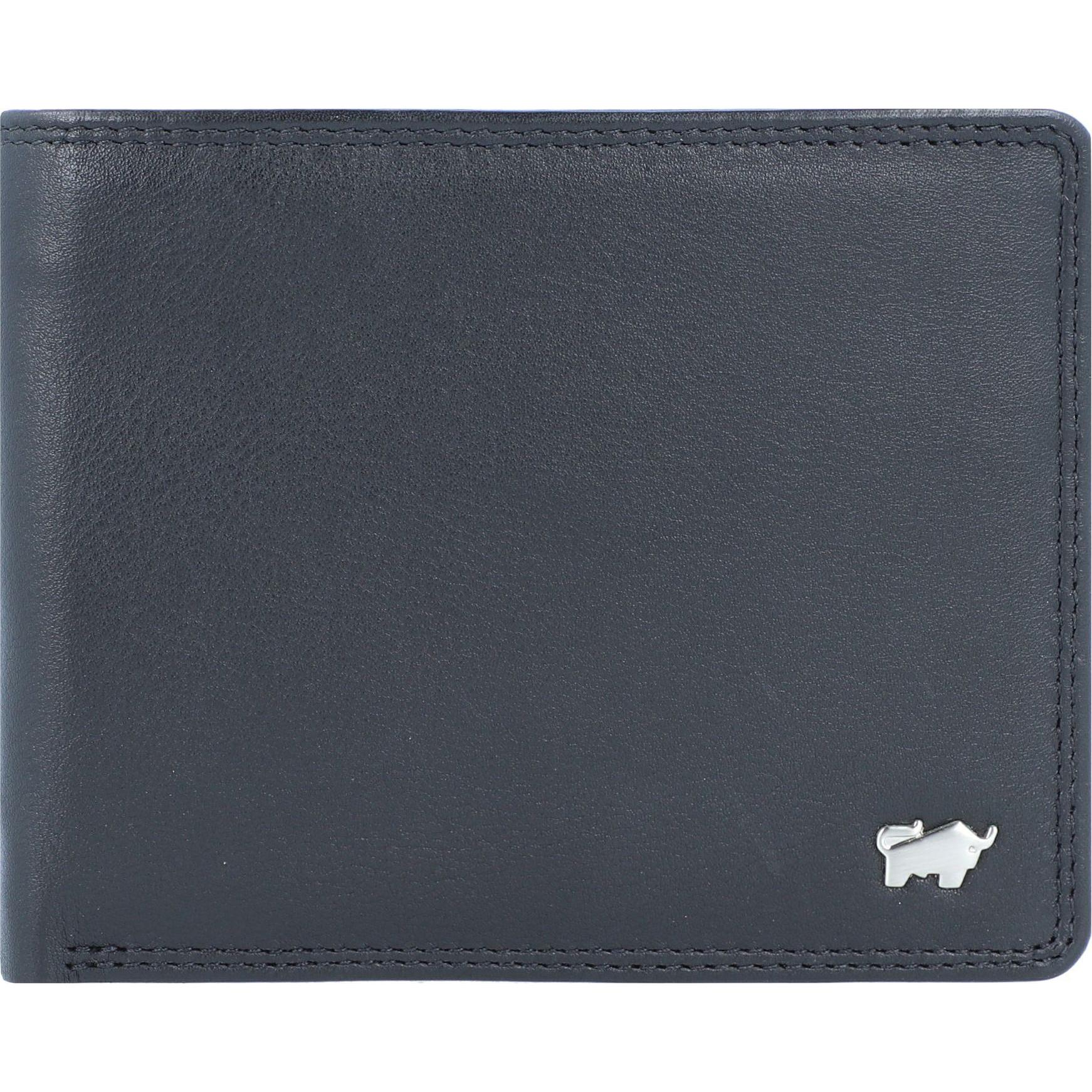 Braun Büffel, Herren, Portemonnaie, Golf Edition Geldbörse Leder 11 cm, Schwarz