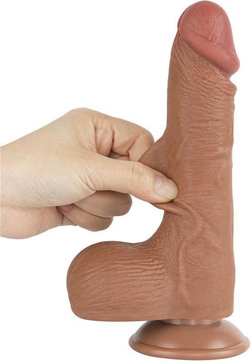 Productafbeelding Lovetoy Skin-Schiebe-Dildo 19,5 cm (Ø 3,7 cm) - Braun