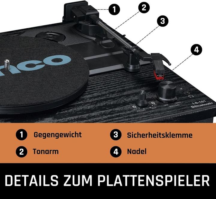 Productafbeelding Lenco LS-101BK (Handmatig)