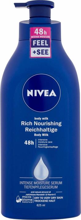 NIVEA Body Milk Rich Nourishing (Körperlotion, 625 ml)
