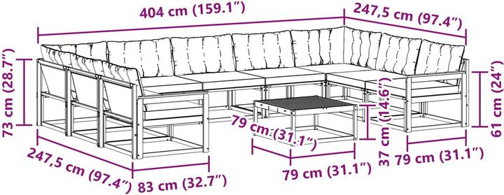 Produktbild vidaXL Outdoor-Sofa