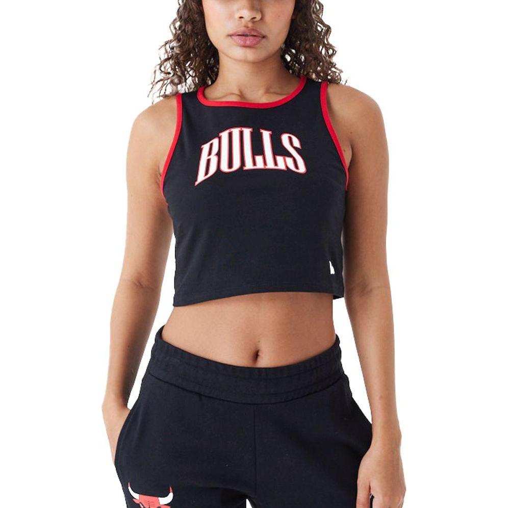 New Era, Damen, Shirt, Ladies Crop Tank Top Chicago Bulls schwarz - S, Schwarz, (S)