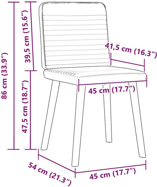 Actual product image vidaXL Esszimmerstuhl
