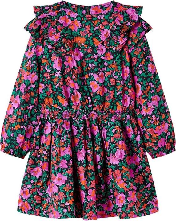 Produktbild vidaXL Kinderkleid mit Langen Ärmeln Knallrosa 92,Material: 95 (92)