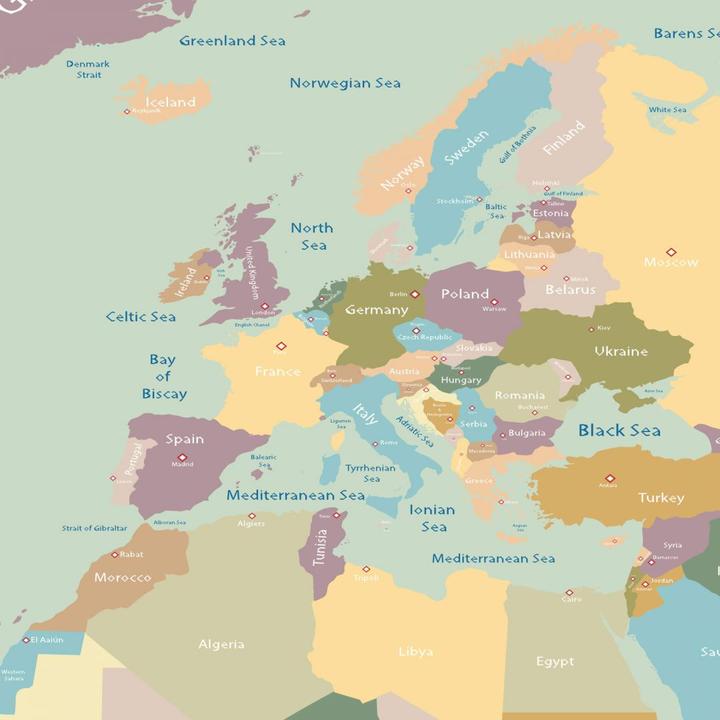 Actual product image Trenddeko World map vintage (576 x 350 cm)