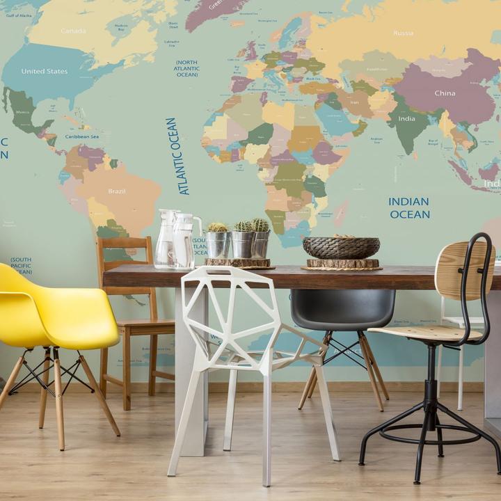 Actual product image Trenddeko World map vintage (576 x 350 cm)
