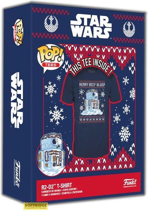 Produktbild Funko Star Wars Holiday POP! Tees T-Shirt R2-D2 Snowman Grösse S