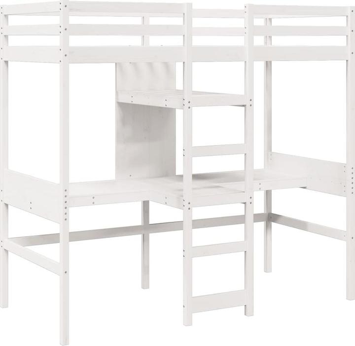 Immagine prodotto vidaXL Letto a soppalco con scrivania e scaffali (90 x 200 cm)