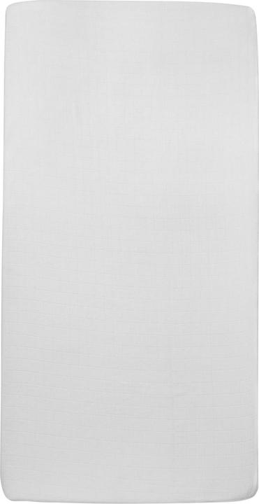 Produktbild Meyco Baby Uni spannbettlaken kinderbett - musselin - white - 60x120cm