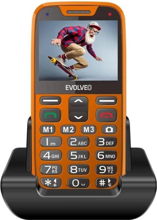 Produktbild Evolveo EasyPhone XR + Ständer orange / 2,3" / SOS / Bluetooth / FM / microSD (2.30")