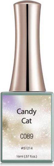 Canni Gellack Candy Cat C089 UV/LED (Silber Glitzer-Schimmer, Gel-Effekt Nagellack)