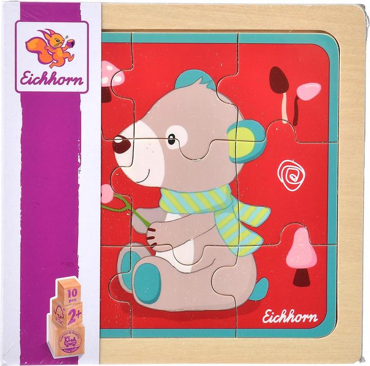 Actual product image Eichhorn EH Inlay puzzle Friends, 6-sort. (9 pieces)