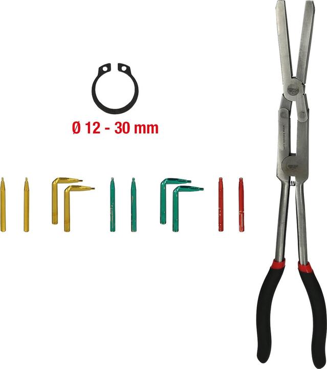 Actual product image KS Tools Double-jointed locking pliers with interchangeable tips (345 mm)