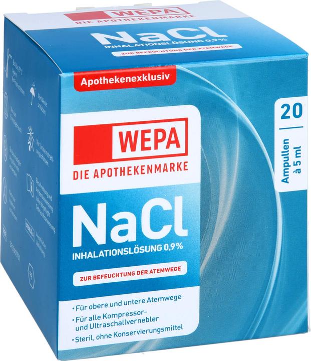 Actual product image Wepa Inhalationsl Nacl0.9%, 20X5 ml INL