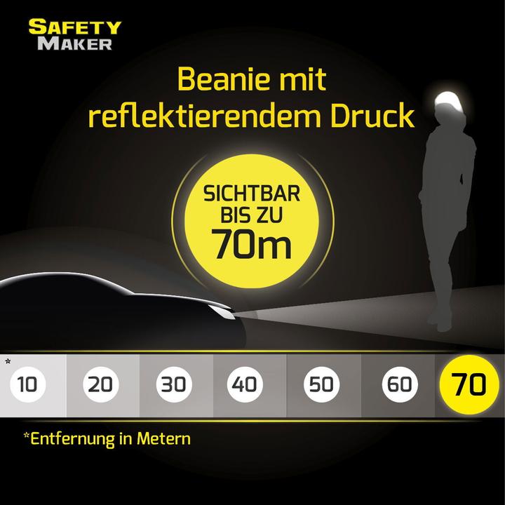 Actual product image SafetyMaker Reversible reflective beanie (One size)