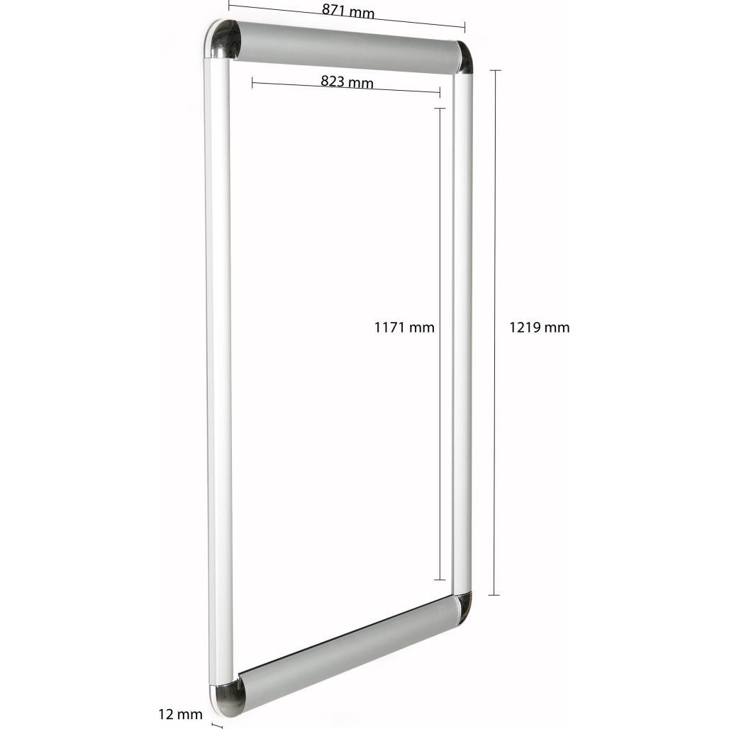 Thumbnail - Update Displays, Prospektständer, Klapprahmen 25mm Rondo A0 silber eloxiert