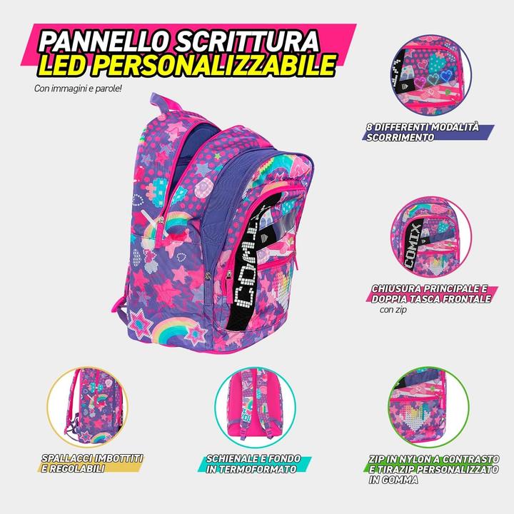 Actual product image Comix Ultra Bright Backpack with LED Display (31 l)