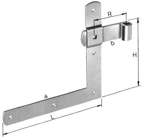 Torbel Hoekige rolluikscharnieren geklonken over