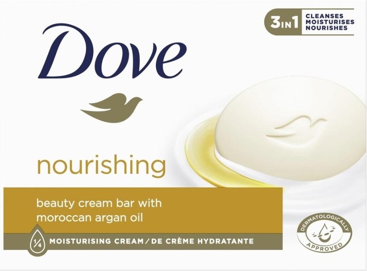 Immagine prodotto Dove Sapone Nutriente 3in1 - Olio di Argan del Marocco 90g (Sapone duro)