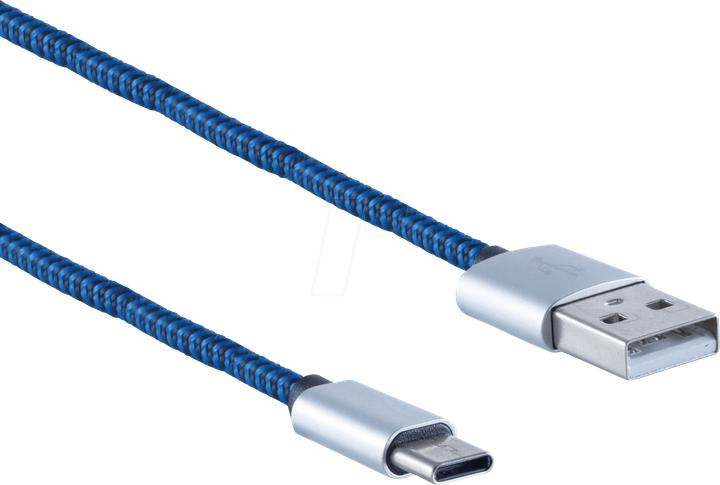 Produktbild Shiverpeaks BS14-50024 USB Kabel 2 m USB 2.0 USB A USB C Blau (2 m, USB 2.0)