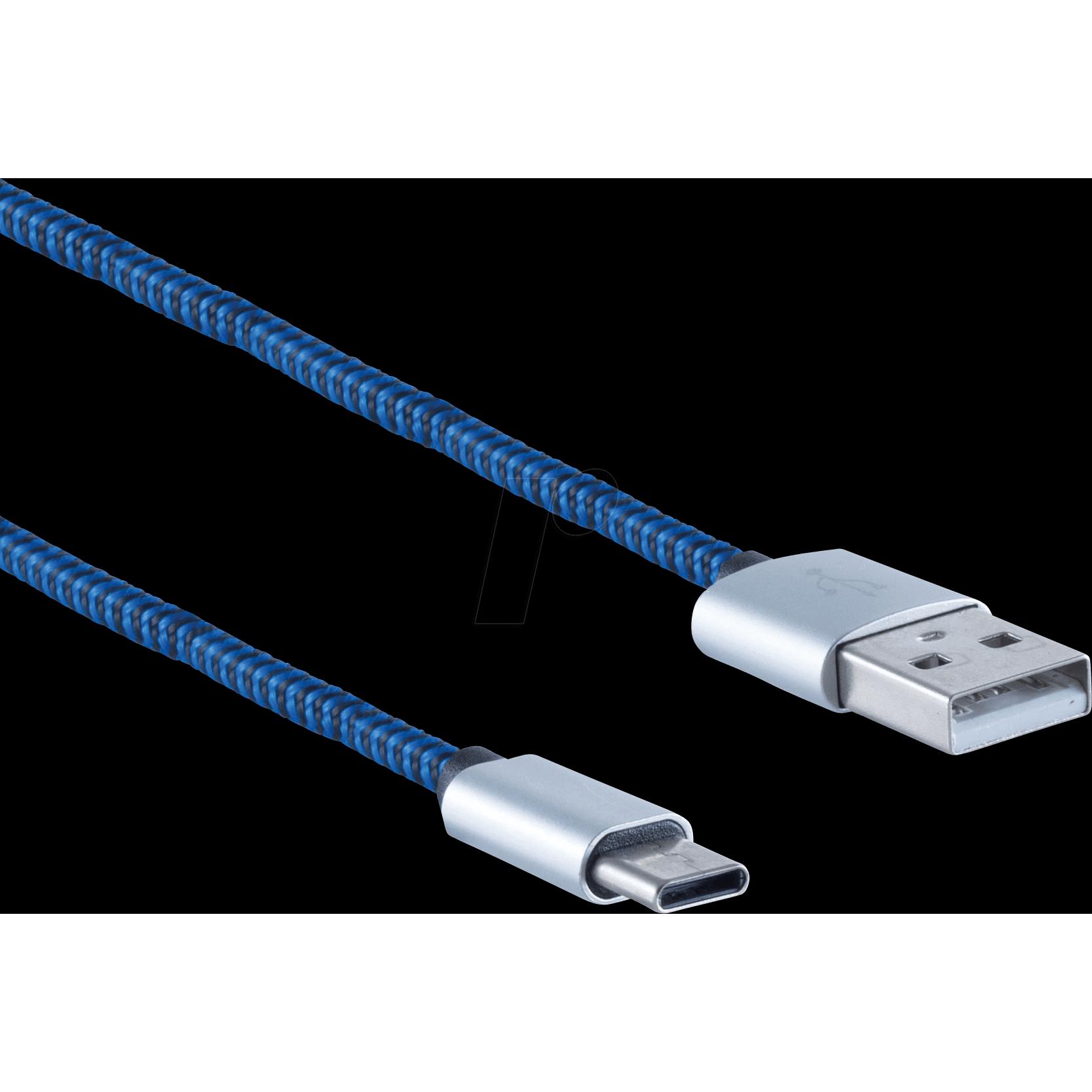 Thumbnail - Shiverpeaks BS14-50024 USB Kabel 2 m USB 2.0 USB A USB C Blau (2 m, USB 2.0), USB Kabel