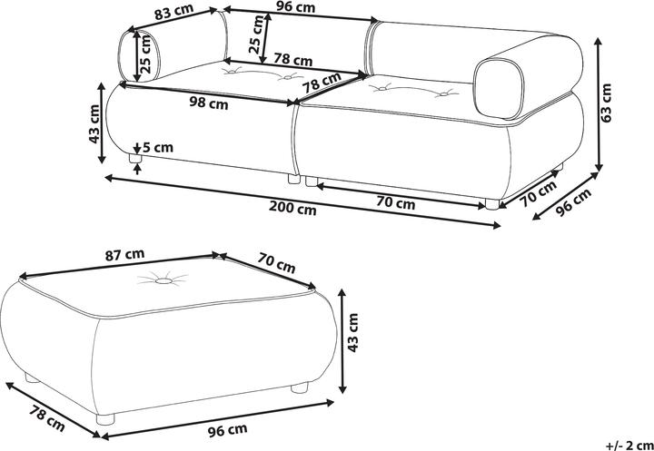 Produktbild Beliani Salla (3-Sitzer)