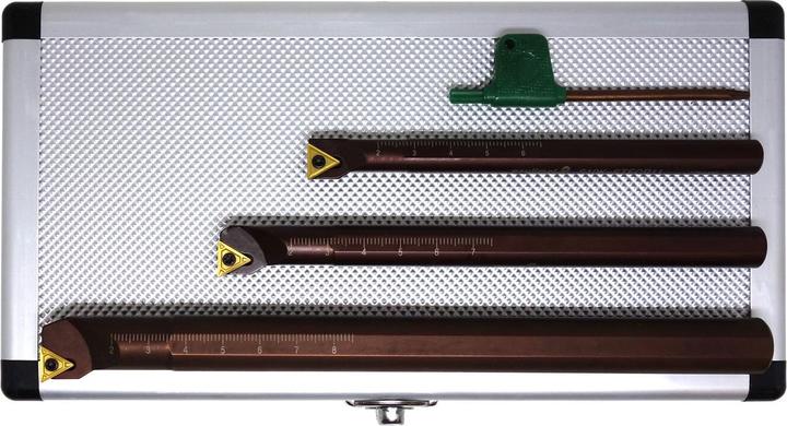 Actual product image Paulimot 3-piece boring bar set with inserts, 10, 12 and 16 mm
