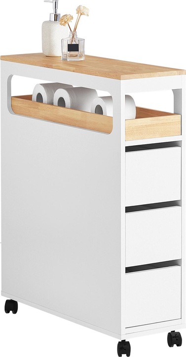 Image du produit SoBuy Étagère en niche avec 3 tiroirs (23 x 65 x 82 cm)