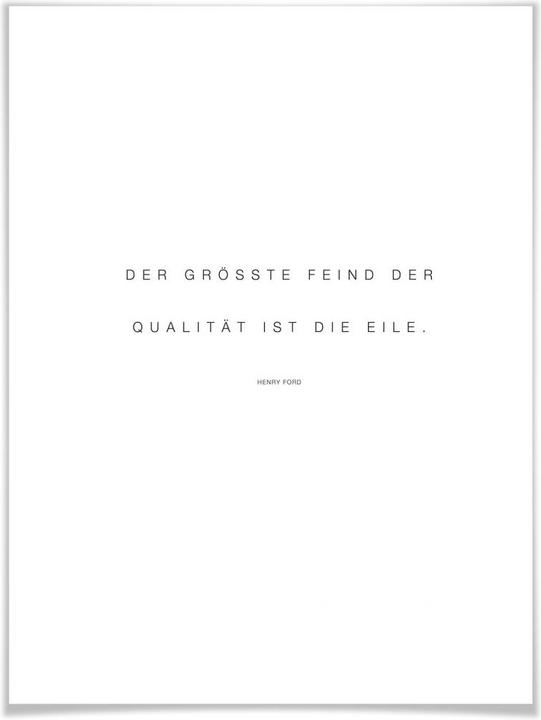 Image du produit Trenddeko Le plus grand ennemi de la qualité est la précipitation (30 x 40 cm)