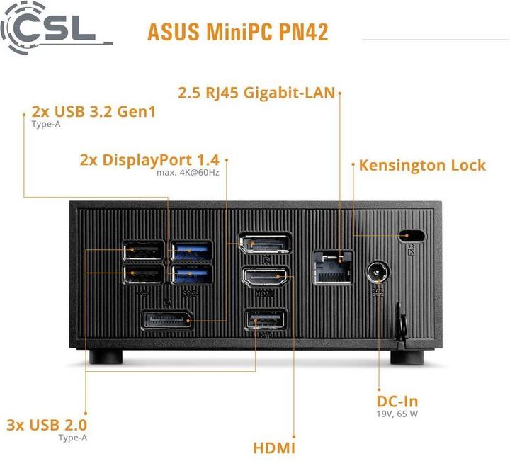 Immagine prodotto ASUS Mini-PC PN42 (2000 GB, 16 GB, Intel N100, Grafica Intel UHD)